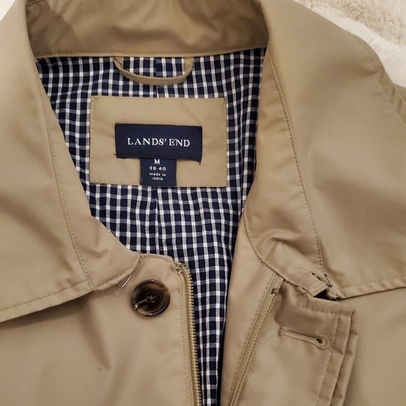 Mens Lands' End Trench Coat - Size Medium (38-40) - Picture 4 of 7